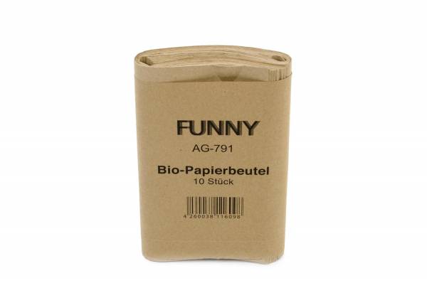 Funny Bio-Papierbeutel 10 l unbedruckt