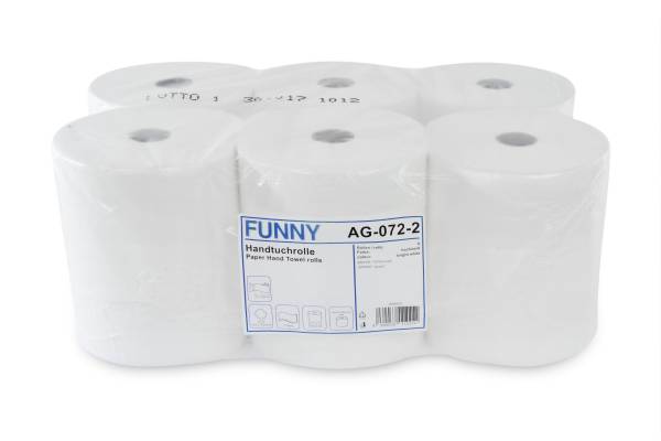 Funny AG-083 Handtuchrolle Papierhandtücher 2 lagig hochweiß 6 Stück Wie Neu 