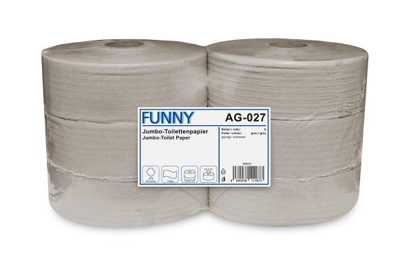Funny Jumbo Recycling Toilettenpapier, 1-lagig, 6 Rollen