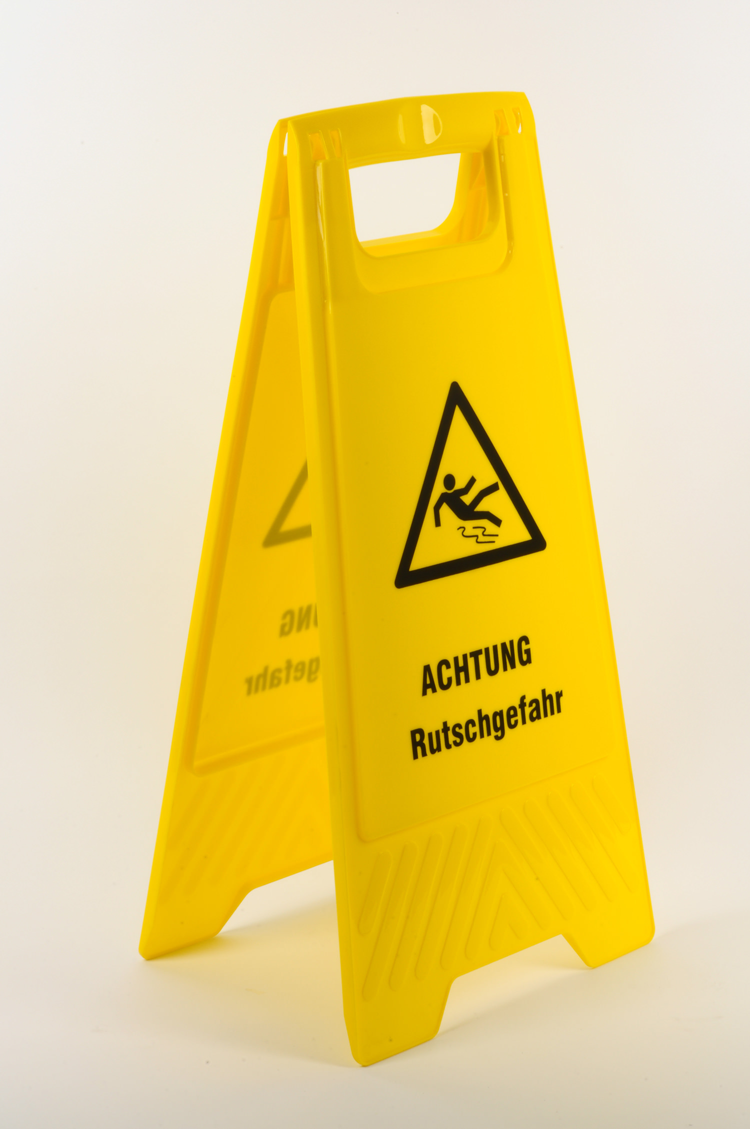 2 stk Warnschild ﻿Achtung Rutschgefahr Warnschild Warnaufsteller Gelb klappbar 