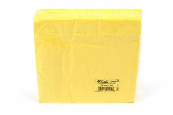 Quicky Farbige Tafelserviette, 1/4 Falz, 40 x 40 cm, gelb