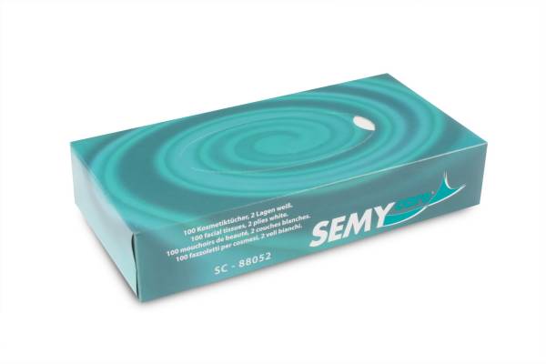 SemyCare Kosmetikboxen, 2-lg. Zellstoff, extra weich, 40 Boxen