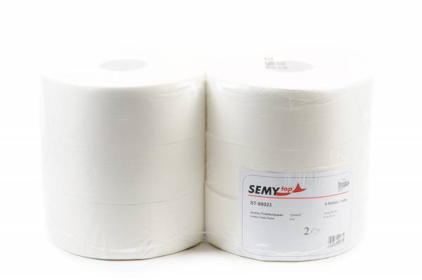 SemyTop Jumbo Toilettenpapier, 2-lagig, Zellstoff
