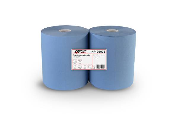 Putzpapier-Rolle blau, 2-lagig aus Recycling, 36x33cm, jetzt online günstig vom Großhändler kaufen. Es sind 2 Rollen mit je 1000 Blatt enthalten! emtconsult.de